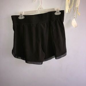 Black athletic shorts